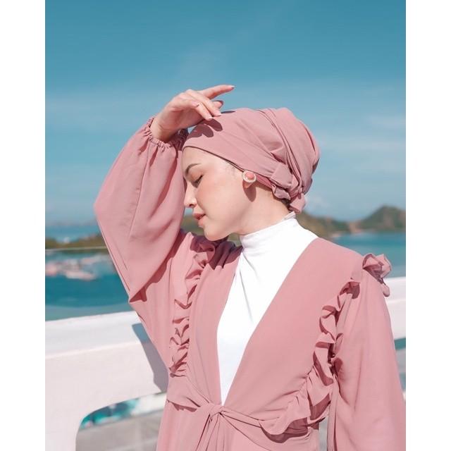 TERLARIS- BeeBeauty. Koyu Hijab Turban Instant / Pasmina Instant Ceruti Turban