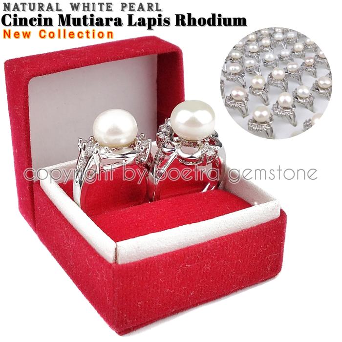 Produk CINCIN BATU AKIK PERMATA NATURAL MUTIARA AIR TAWAR TAMPIL CANTIK TANPA MAHAL Barang Berkwalit