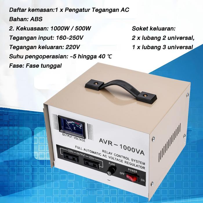 Moketa Stabilizer 1000watt/500Watt stabilizer AC/DC 1000volt Universal Inverter