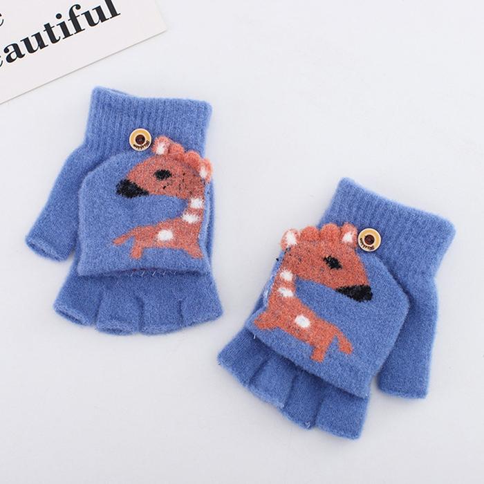 Baby Gloves Winter Mittens Fingerless Warm Top Flip Kids Converti