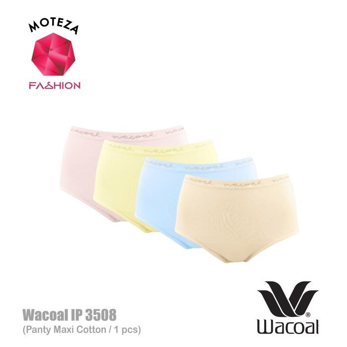 Terlaris Celana Dalam Wanita - Wacoal Panty Maxi Cotton - IP 3508 - Biru, LL Original