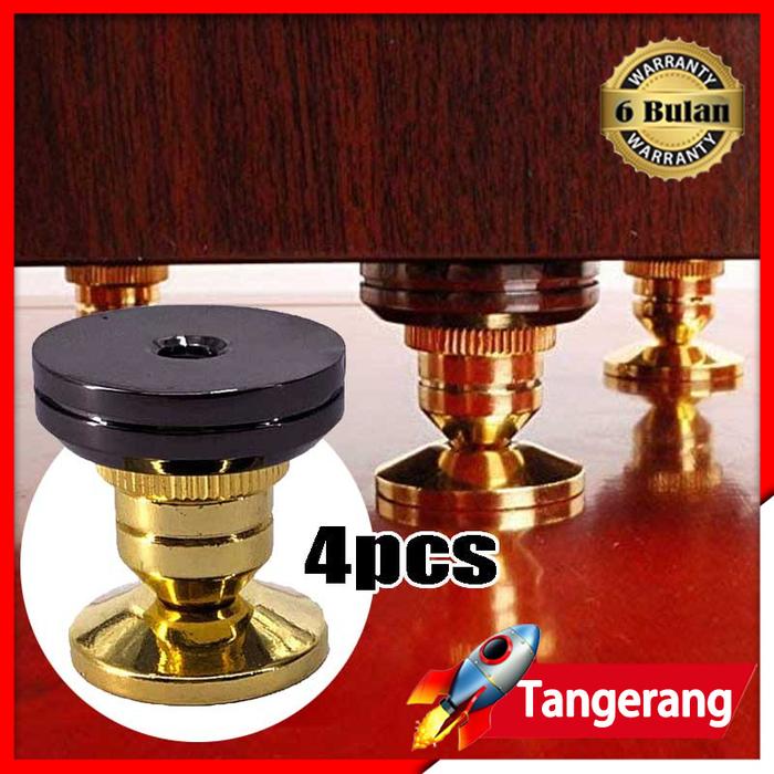 PALING MURAH 4pcs Kaki Box Amplifier/Kaki Speaker Box Spike Gold Audio Stand Shockproof Adhesive Wit