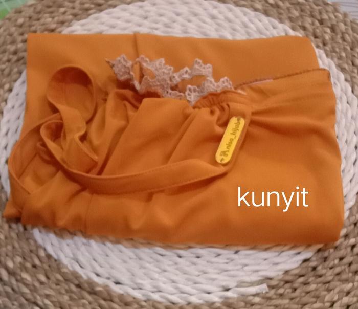 Hijab bergo kerut renda viral / bergo kerut renda dahi Jersey / jilbab bergo kerut dahi