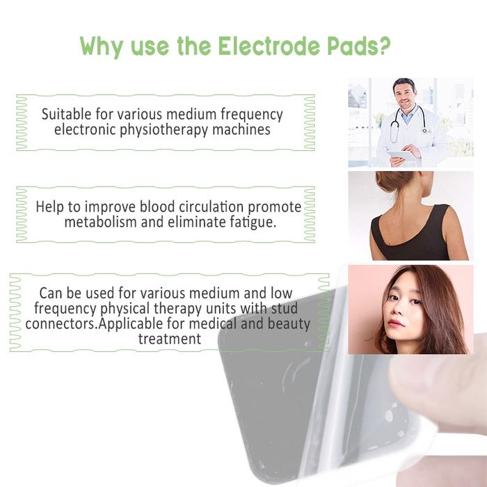 PALING MURAH 2pcs/set Pad Tens Kancing Electrode Pads Beurer EM/Pad Electrode EMS/Pad TENS/Pads Kanc