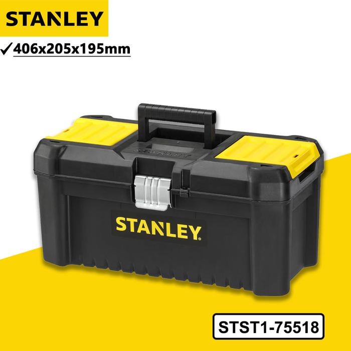 STANLEY Toolbox "Essential 16" 406*205*195mm Medium Size with Metal Latches Tool Storage Case STST1-