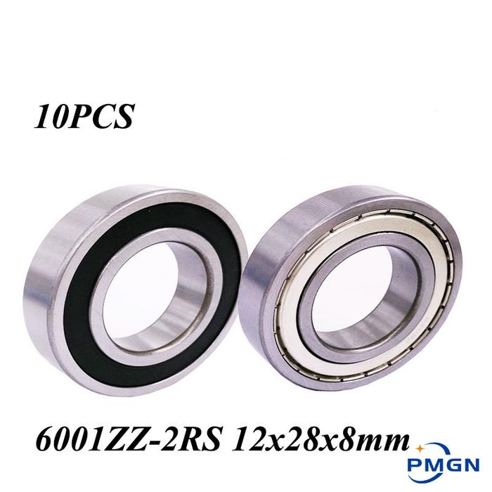 10pcs 6001ZZ 6001 2RS 6001RS 6001Z 6001 deep groove ball bearing 12x28x8mm 6001rs bearing  6001 bear