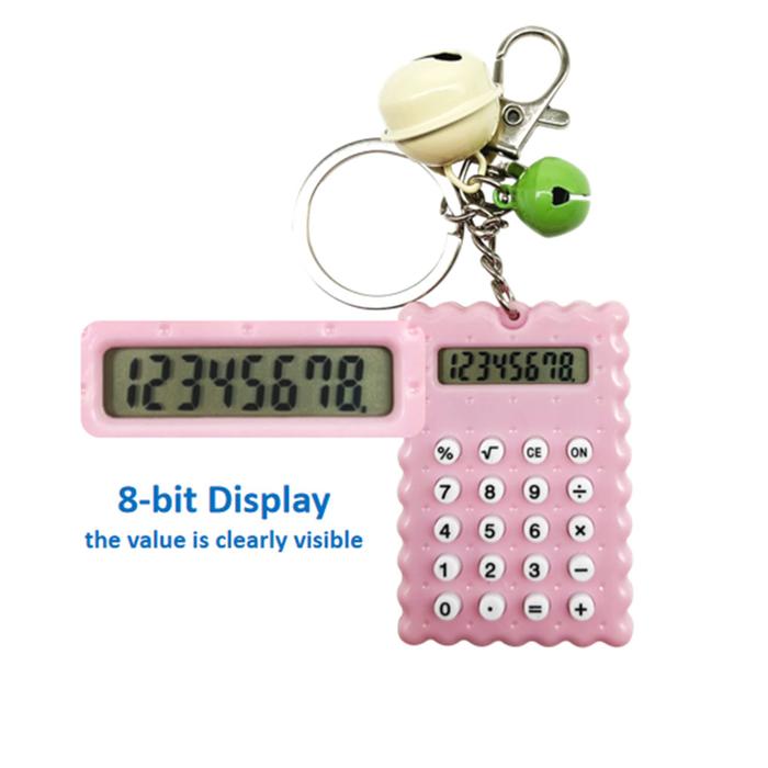 Keychain Calculator Calculating Keyring Pendant Decorative Key Chain Decoration Battery Operated Sch
