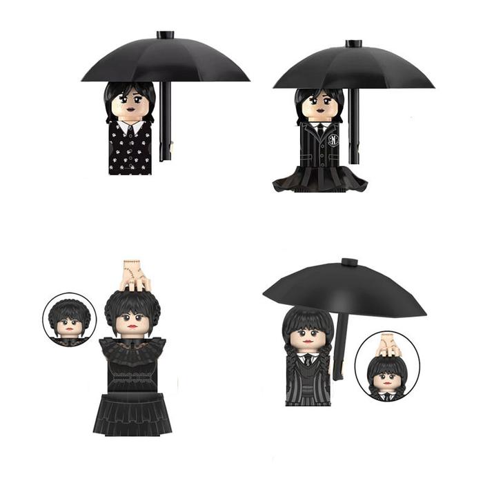 WM Blocks WM2574 WM2575 Wednesday Addams Movies Anime Bricks Mini Action Toy Figures Kids Educationa