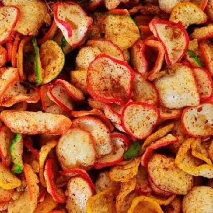 Kerupuk Seblak Kering Pedas 1 Kg Keripik Hot Spicy Camilan Kekinian Berkualitas