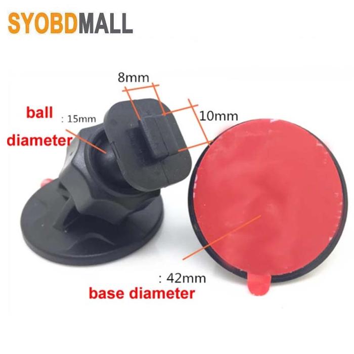 Mini T Tape Circle Base DVR Camera Holder with Double Sticker Adhesive Sticker Mount for Car Video R