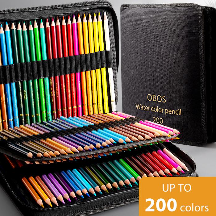 48/72/120/200 Pcs Colored Pencils Set Watercolor Drawing Pencils with Cases Professional Drawing Ske