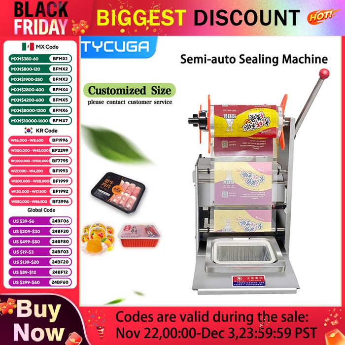 Electric Manual PP Disposable Meal Box Seal Machine Packaging Sealer Lunch Box Packaging Plastic Foo