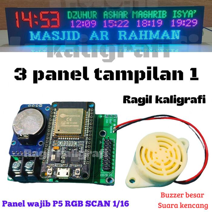 Kontroler Jam Digital Masjid Kontroler Jws Wifi 1X3 Panel P5 Rgb Terlaris