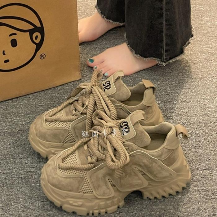 Women Buffalo Shoes Platform Sneakers Spring Summer 2024 Vintage