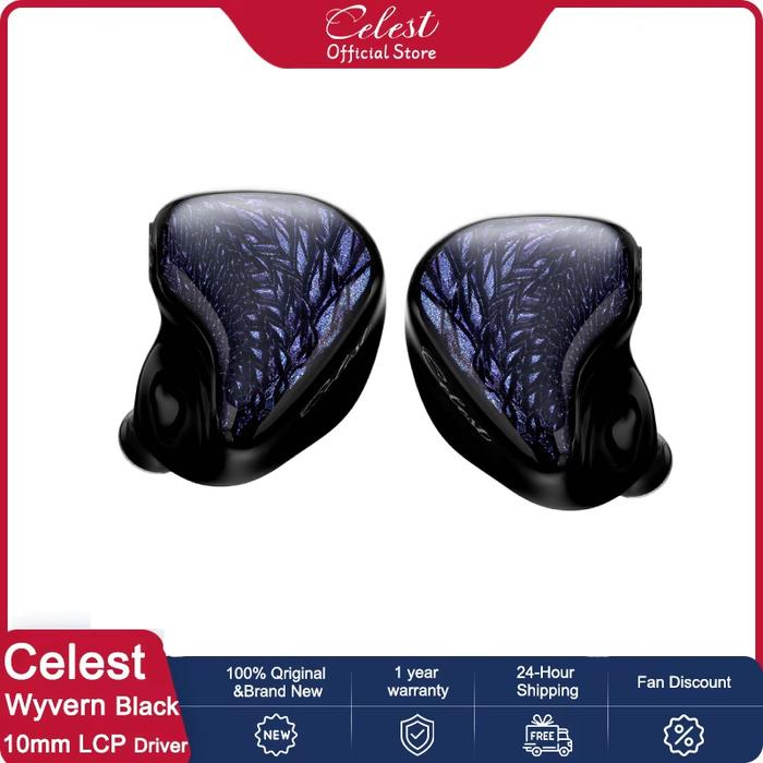 Kinera Celest In Ear Monitor HIFI Earphone with Microphone Stereo Bass Music Headphone Wyvern Black 