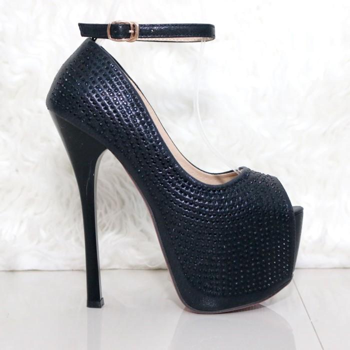 YKSHOES 1010 HIGH HEELS 17CM 17 CM PEEPTOE SHOES IMPORT BARTIER GOLD