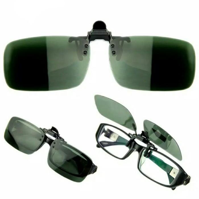 KACAMATA KLIP ON HITAM / KACAMATA CLIP ON/ FLIP UP SUNGLASS