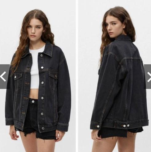 PULL&BEAR WOMAN JAKET DENIM OVERSIZE BARU ASLI ORIGINAL