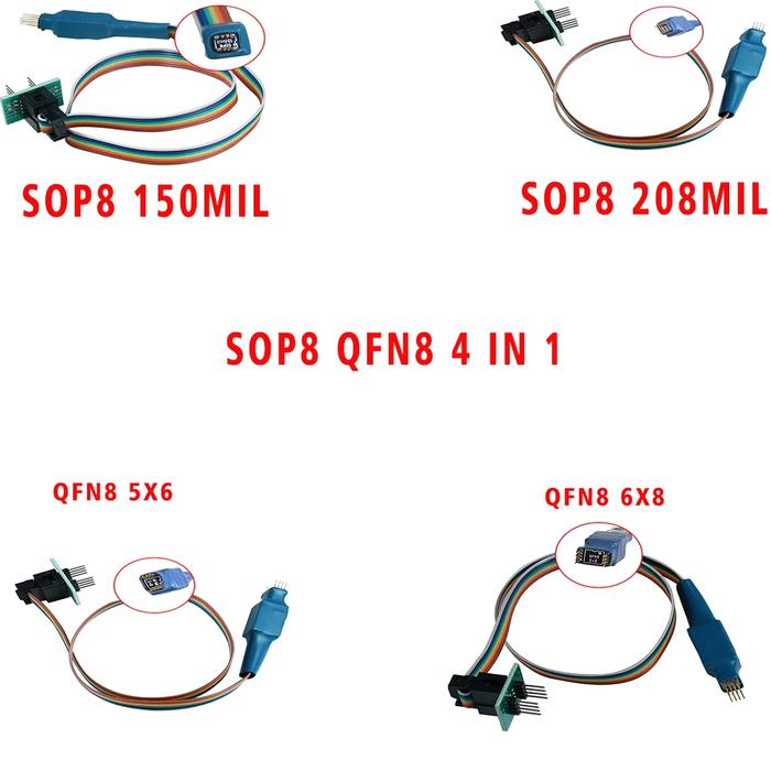 Test Clip SOIC8 SOP8  Probe Line For EEPROM 93CXX/25CXX/24CXX circuit programming on USB Programmer 