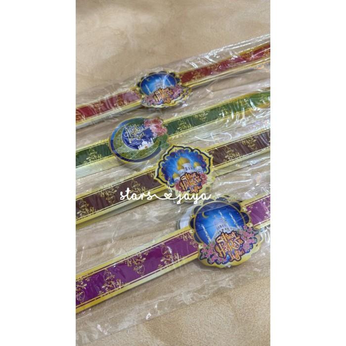Mubarak| Paper Belt Idul Fitri, Hiasan Parcel, Kertas Hias Idul Fitri Lebaran, Hari Raya