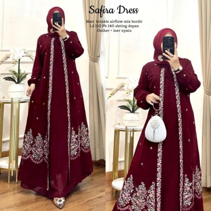 TERMURAH SaFira maxy dress bordir Ada Jumbo