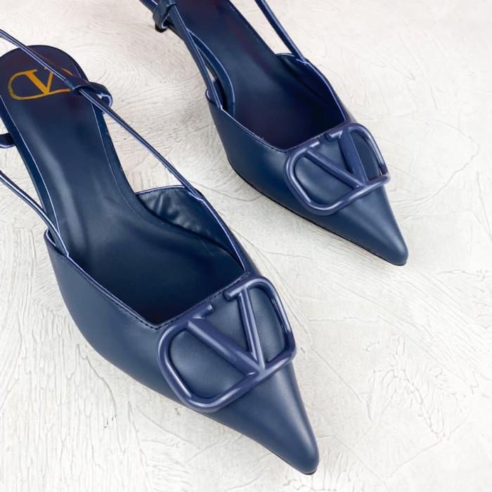 VLTN BIRU TUA V LOGO KITTEN HEELS VVIP QUALITY