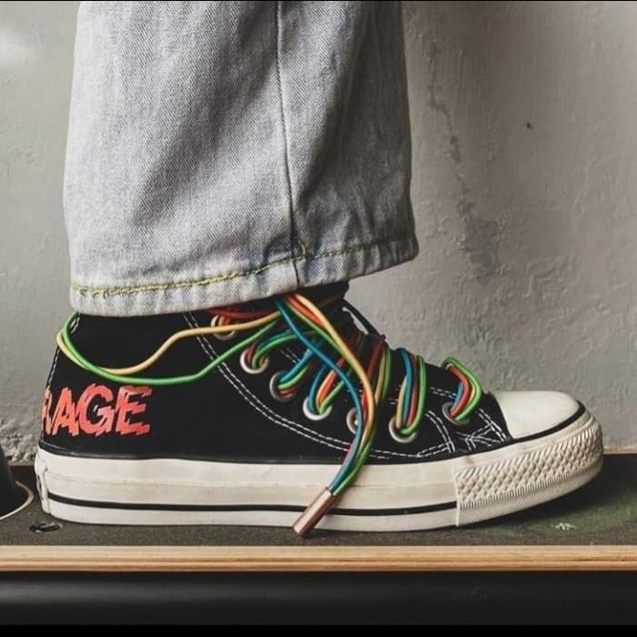 LACES RAINBOW / LACES CONVERSE ACDC POWERAGE, PANJANG 160CM S/D 190CM