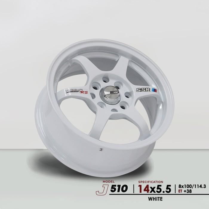 4p VELG SSR Type C 14x5.5 8H 4H 100 / 4H 114.3 et38 White / Putih RING 14 R14 Lebar 5,5 inci Mobil W