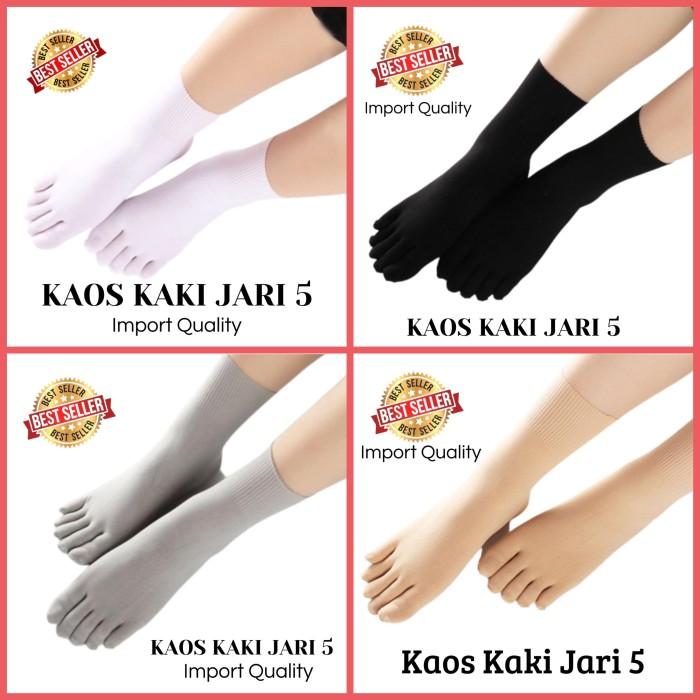 KAOS KAKI JARI WANITA BAHAN STOCKING TIPIS STRECH KAUS KAKI 5 JARI