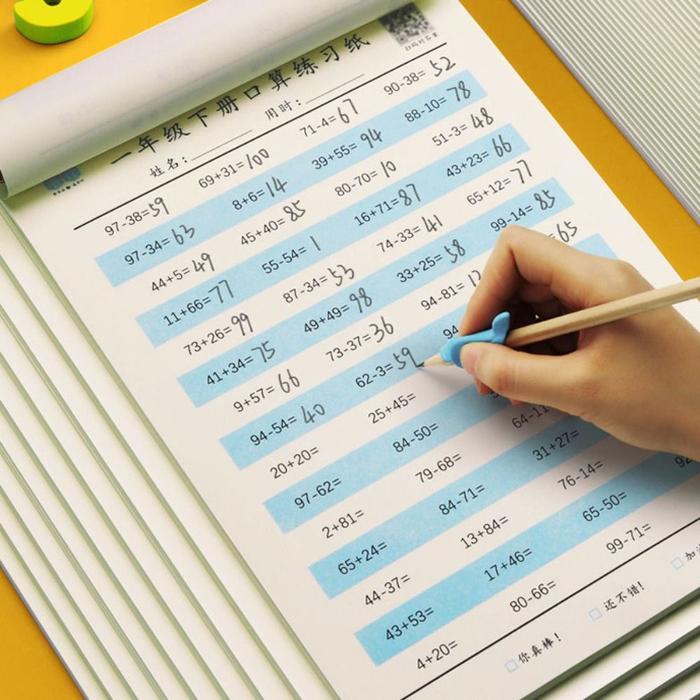 20sheets/Book Arithmetic Exercise Book Primary School Math Training Book Quick Calculation Mathemati