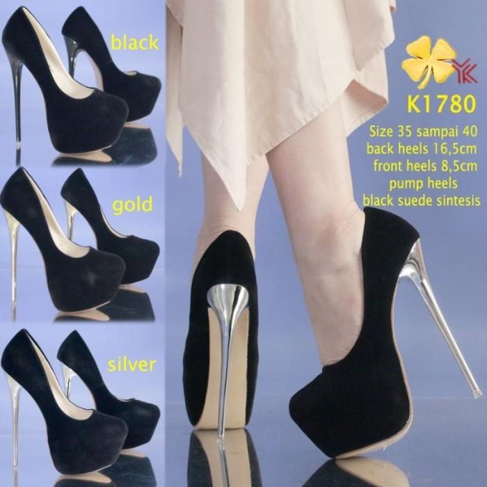 YKSHOES 1780 HEELS 17CM PUMP STILETTO HEELS SEPATU HAK KETUTUP TINGGI