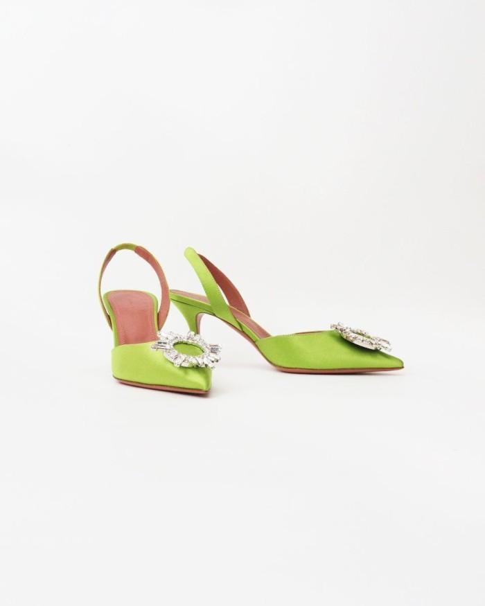 SEPATU HEELS WANITA AMINA M BEGUM 70MM KIWI SIZE 36.5 ORIGINAL