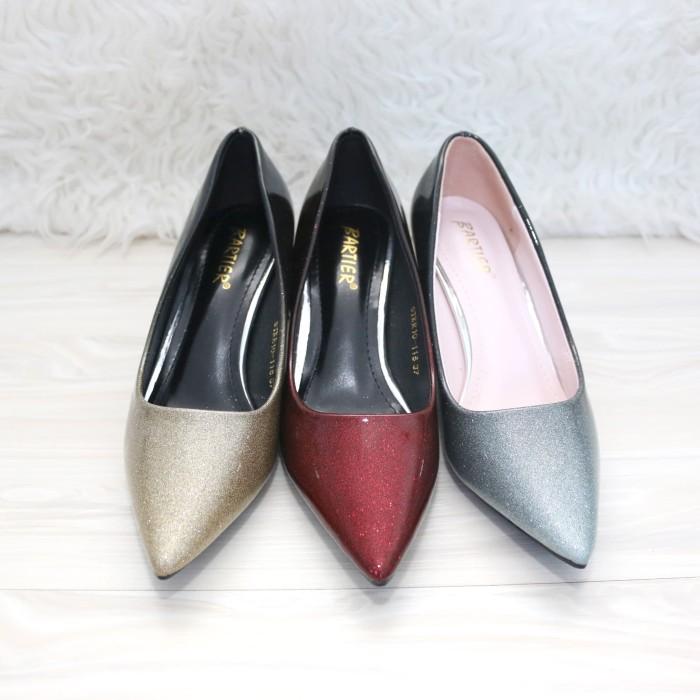 YKSHOES 1216 PUMP HEELS 7CM SHOES IMPORT GOLD SILVER MERAH BARTIER