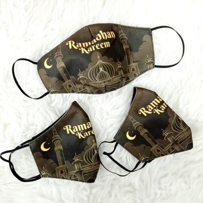 Mubarak| MASKER KAIN RAMADHAN KAREEM LEBARAN IDUL FITRI HARI RAYA UMAT ISLAM MU