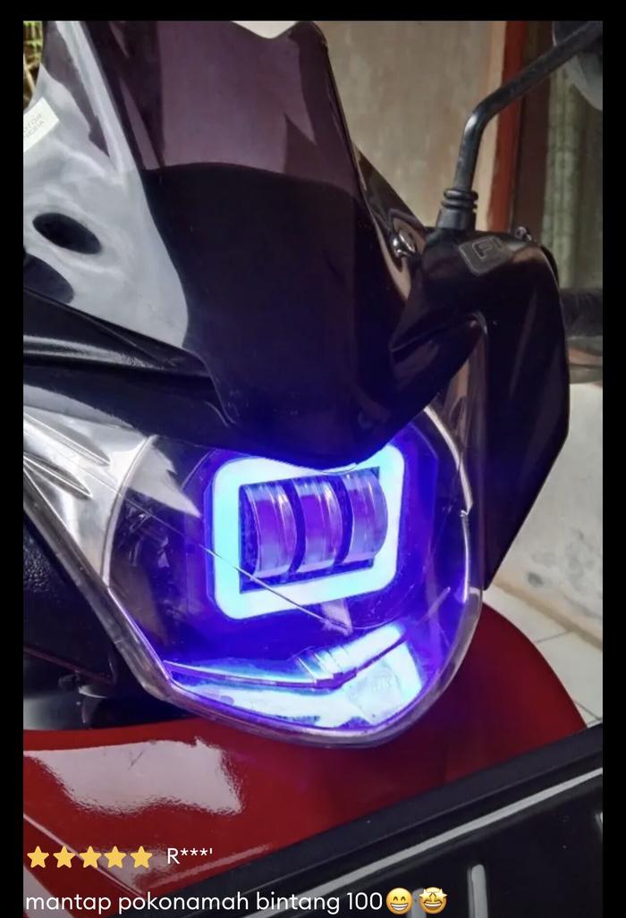 Lampu Tembak Sorot LED  CWL 2 Mata Lensa 4D CREE Angel Eye Bulat Round