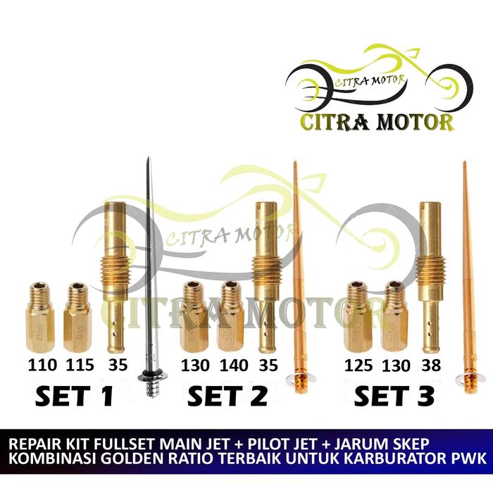REPAIR KIT SET KEIHIN PWK 24 26 28 30 32 34 MAIN JET PILOT JET JARUM SKEP 110 115 35 ATAU 130 140 35