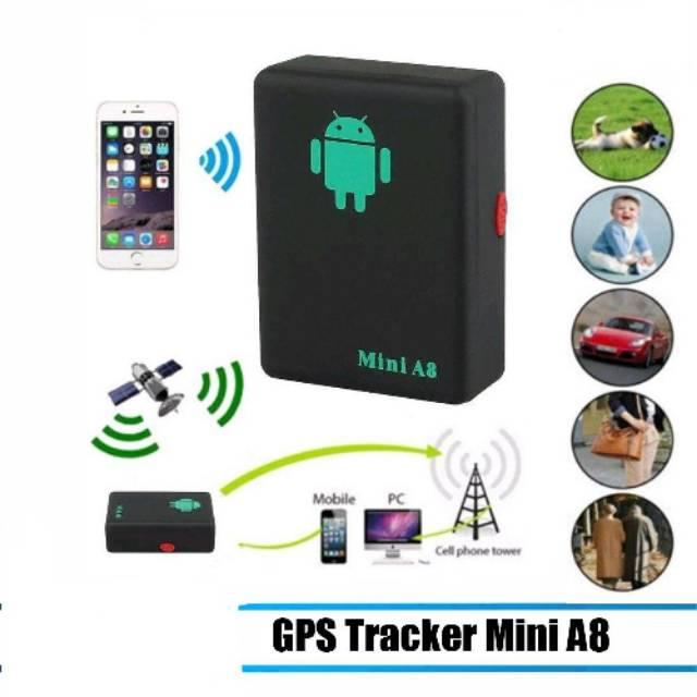 GPS Tracker Mini A8 GPRS/GSM/GPS Real Time Alat Pelacak Mobil Motor Sadap Suara dan Lokasi