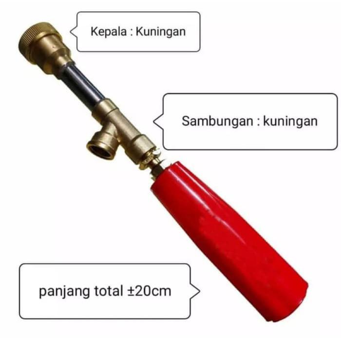 Semprotan Air Stik Sprayer Lurus 20 CM - Cuci Mobil Motor - Semprot Steam Jet Cleaner - Stik Sancin