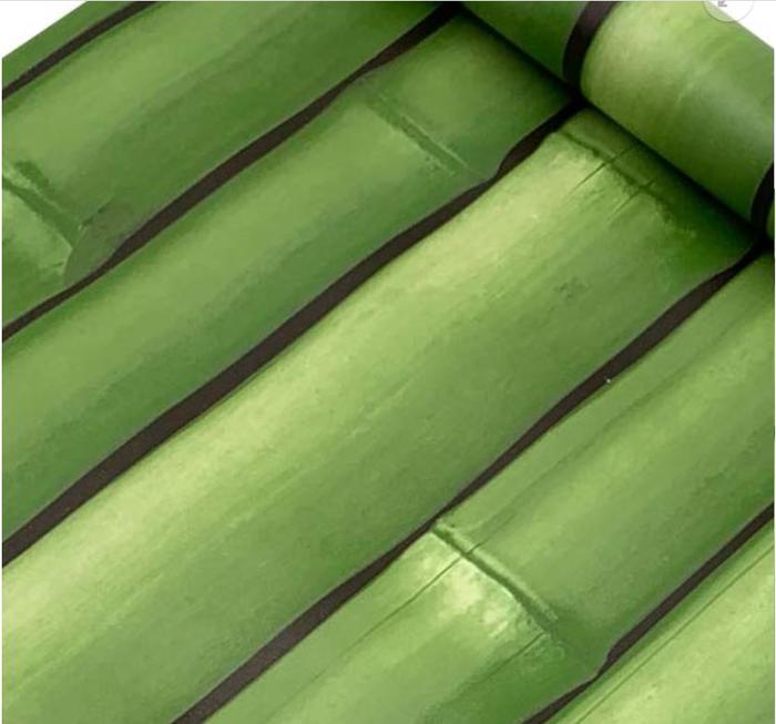 Macro88 Wallpaper BAMBU GREEN HIJAU TUA & EMBOS POLOS EMAS best seller sticker ruang tamu walpaper d