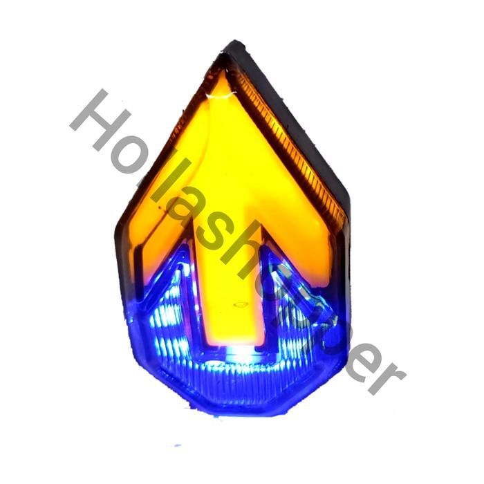 Lampu sein LED tempel fairing 2 warna senja sein running model panah