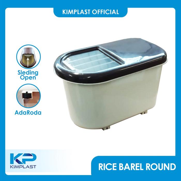Rice Barrel Oval Dispenser Beras 10 Kg