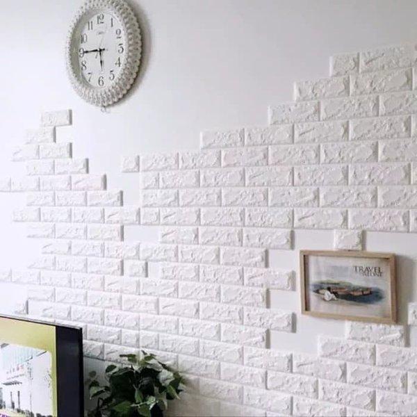 PAKET 10 LEMBAR  Wallpaper 3D Modern Foam Batu Bata Wall Sticker Dinding 3D Foam  PAKET 10 LEMBAR