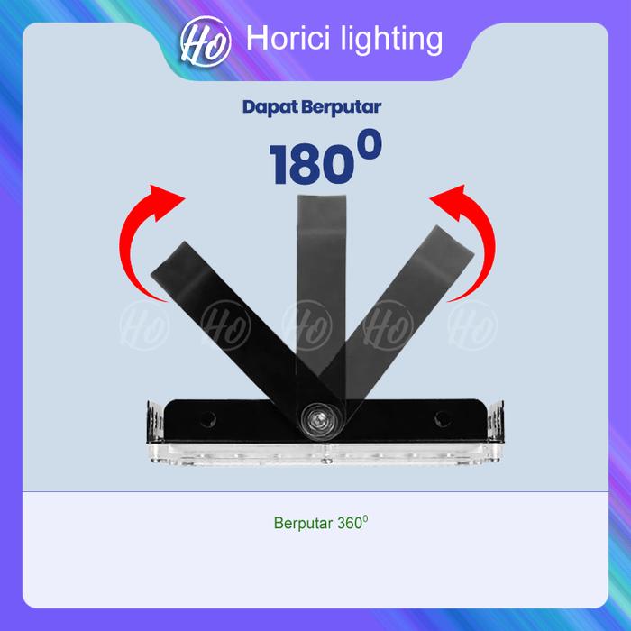 Horici Full Dc 12v 50w Lampu Sorot Panel Led Floodlight Kabel Jepit Aki / 12v Lampu Pju