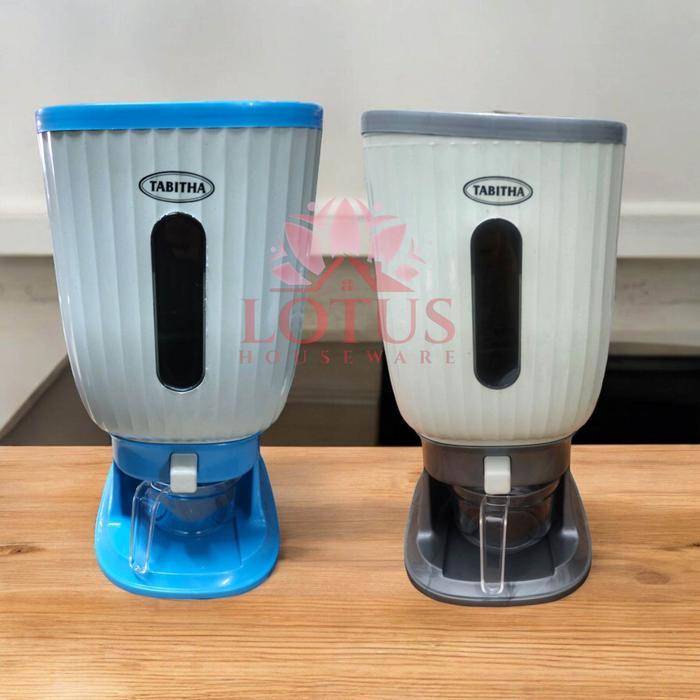 Tabitha Zora dispenser beras 10 kg/ 10 liter Tempat berat kacang-kacangan serbaguna grain dispenser 