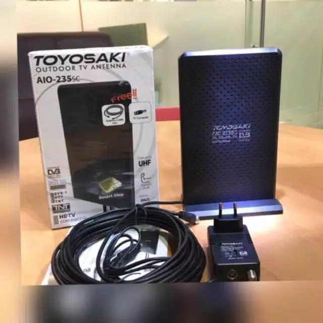 Toyosaki Antena Tv Booster Outdoor Digital AIO 235 FULL HD 87Signal KuatSMART CHIP MJ Elektric