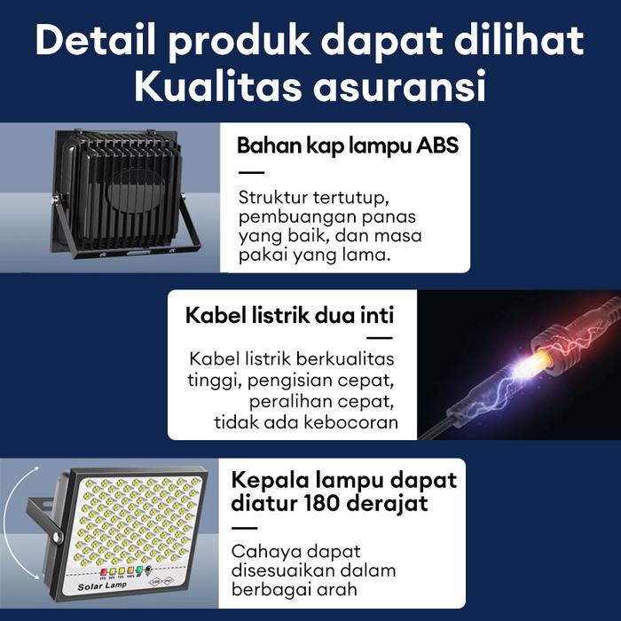 【Garansi 10 tahun】1500 Watt lampu led rumah lampu led kamar tidur Lampu Tenaga Surya Lampu Solar Cel