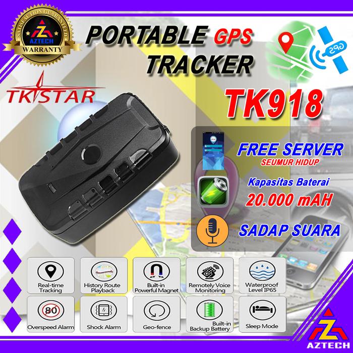 GPS TRACKER PORTABLE TKSTAR ORIGINAL TK918 TK 918 MOBIL MOTOR 20000 MAH TK905 TK915 TK905B FREE SERV