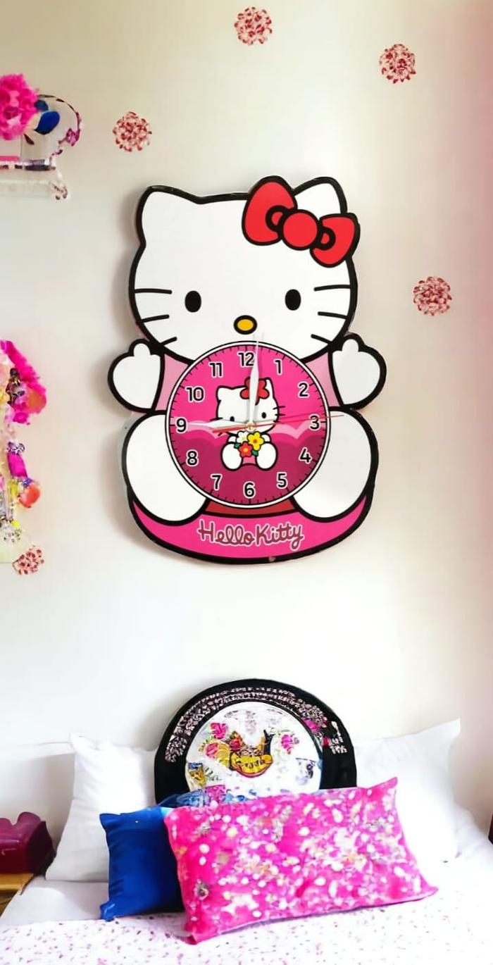 jam dinding/jam karakter/jam model terbaru/KARAKTER / HELLO KITY / KEROPI / DORAEMON  | jam keren / 