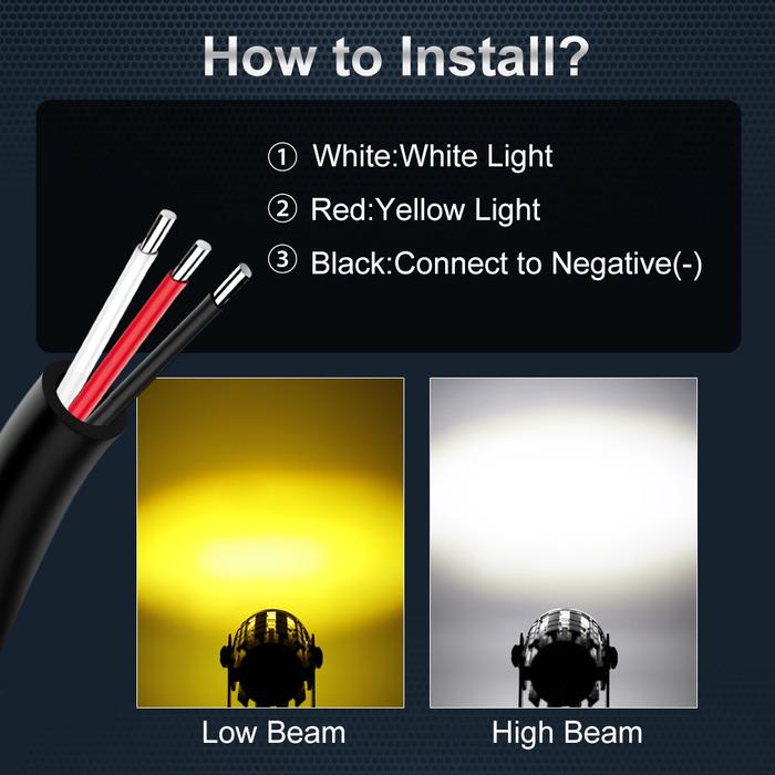 Lampu tembak laser LED mini 2 warna lampu tembak sorot foglamp mini D2 laser gun 2 warna lampu led D