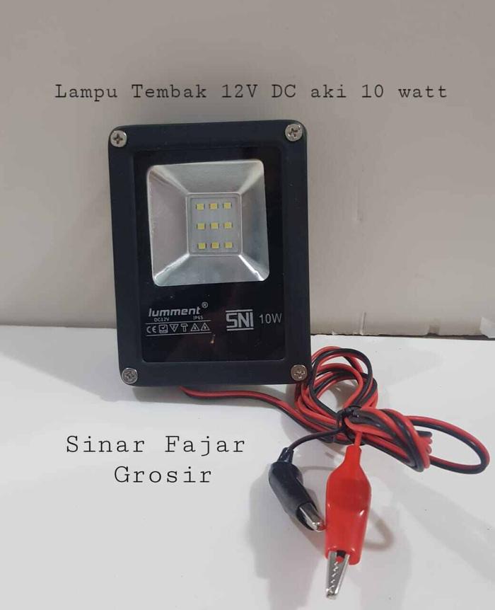 Lampu Tembak DC 12V 10 watt Lumment Aki / Lampu Sorot 12V DC Aki 10 watt